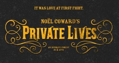 Promotional poster for Noël Coward's play 'Private Lives'.
