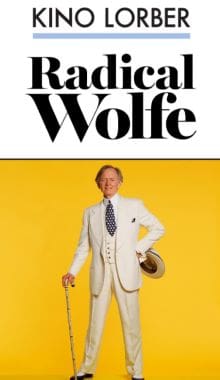 Book cover featuring a man in a white suit with a cane and hat against a yellow background.