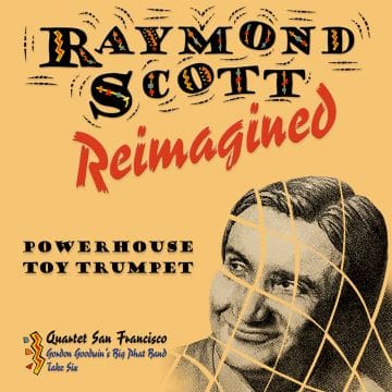 Album cover featuring Raymond Scott with vintage typography and a warm beige background.