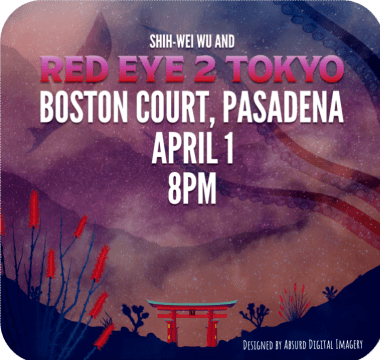 Concert poster for Red Eye 2 Tokyo in Pasadena on April 1 at 8 PM.
