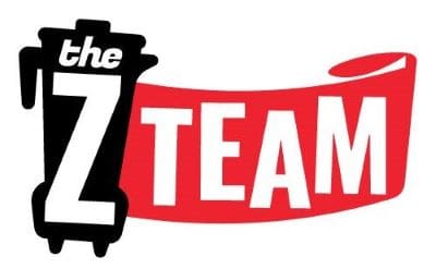 Logo with text 'The Z Team' in black and red colors.