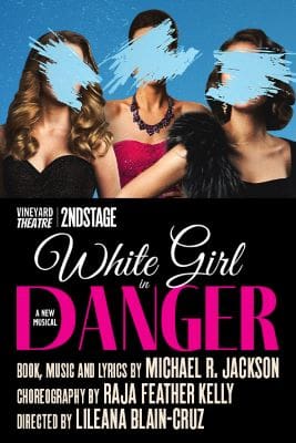Promotional poster for the play 'White Girl Danger' at Theatre503.