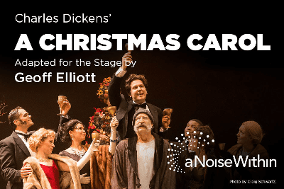 Actors performing in a stage adaptation of Dickens' 'A Christmas Carol'.