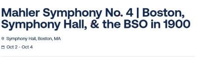 Partial text mentioning Symphony No. 4 and a concert hall.