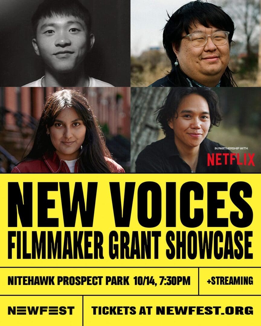 Promotional poster for Netflix's New Voices Milwaukee Grant Showcase event.