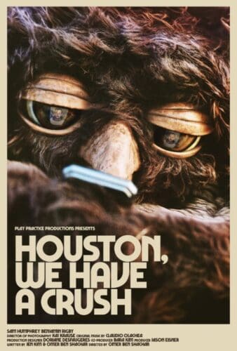Close-up of a furry creature with tired eyes and a cigarette.
