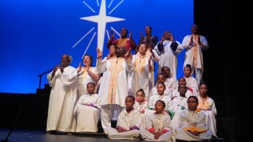 The cast of National Center of Afro-American Artists annual performance of Black Nativity.