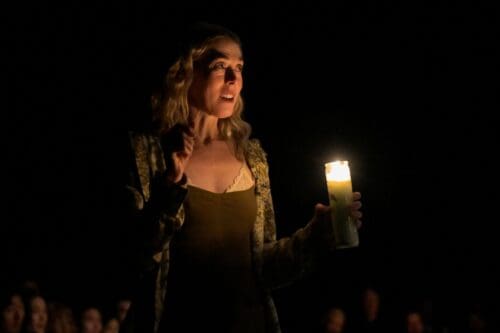 Lucy Owen in The Streetcar Project’s production of A Streetcar Named Desire, performing at A.C.T.’s Toni Rembe Theater.