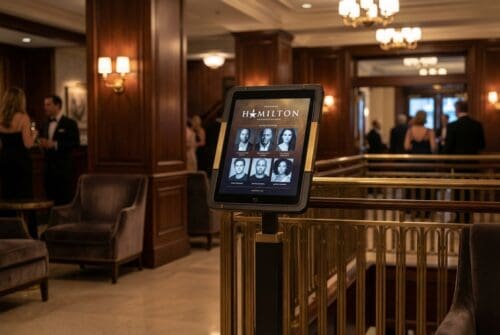 tablet-displaying-hamilton-play-poster-in-elegant-venue-setting.