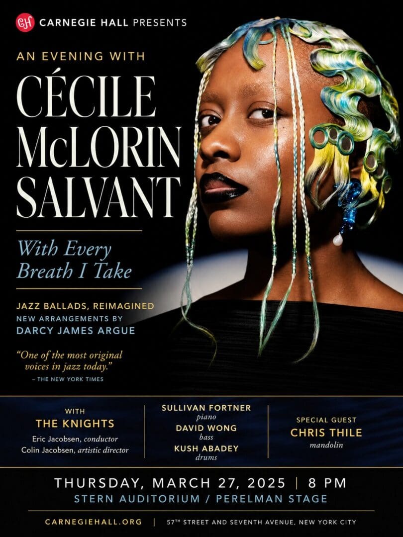 an evening w cecile every breath I take carnegie hall